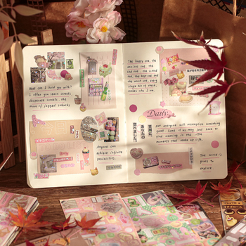 Set naljepnica u retro stilu — 30 komada na premazanom papiru za dnevnik, scrapbooking i ukrašavanje stražnje strane telefona/kartica
