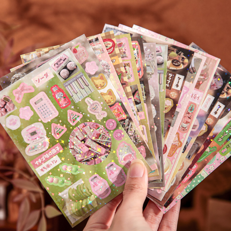 Set naljepnica u retro stilu — 30 komada na premazanom papiru za dnevnik, scrapbooking i ukrašavanje stražnje strane telefona/kartica