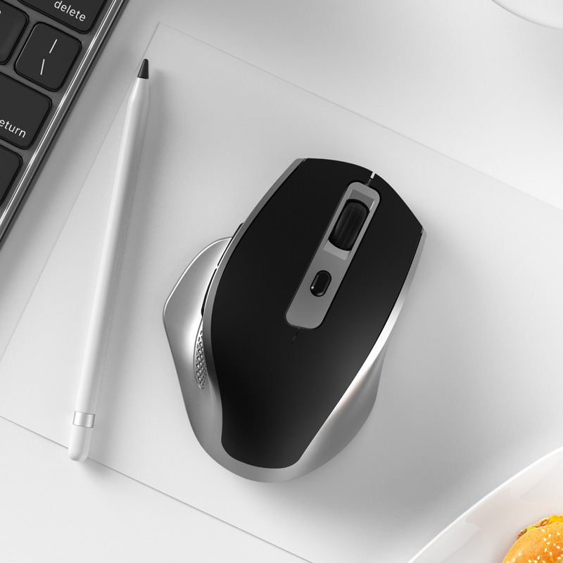 Bežični Bluetooth miš s tri načina, tih i punjiv, 2.4G, ergonomski dizajn za igru i ured, 4000 DPI