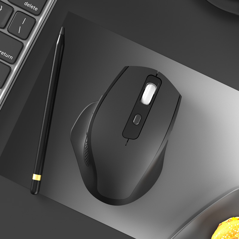 Bežični Bluetooth miš s tri načina, tih i punjiv, 2.4G, ergonomski dizajn za igru i ured, 4000 DPI