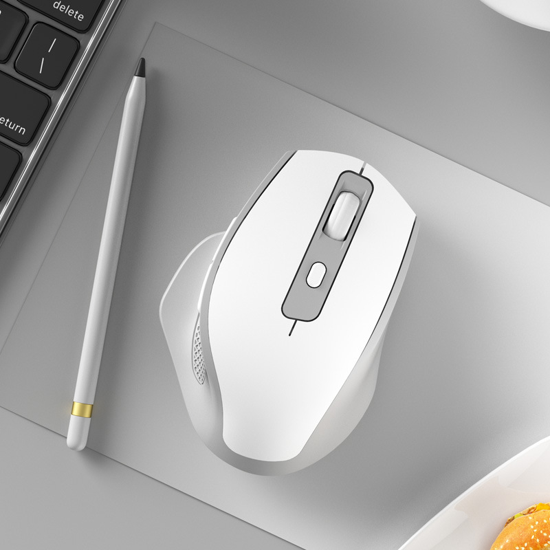 Bežični Bluetooth miš s tri načina, tih i punjiv, 2.4G, ergonomski dizajn za igru i ured, 4000 DPI