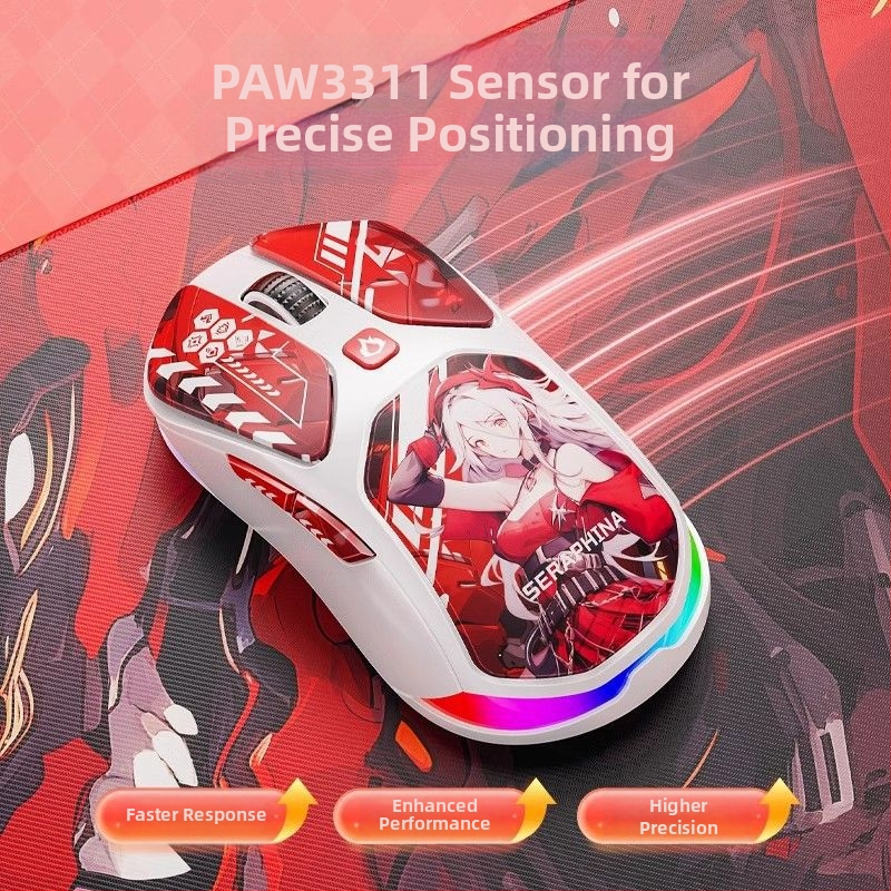 Ling Bao M7 ασύρματο ποντίκι - 12000 DPI, 5 πλήκτρα, USB διασύνδεση, 2.4G+Bluetooth, εμβέλεια έως 10 m