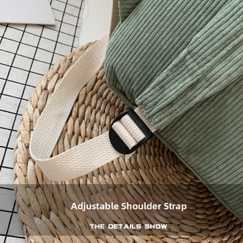 Corduroy ruksak unisex – Kapacitet ispod 20L, poliester podstava, zakrivljene naramenice