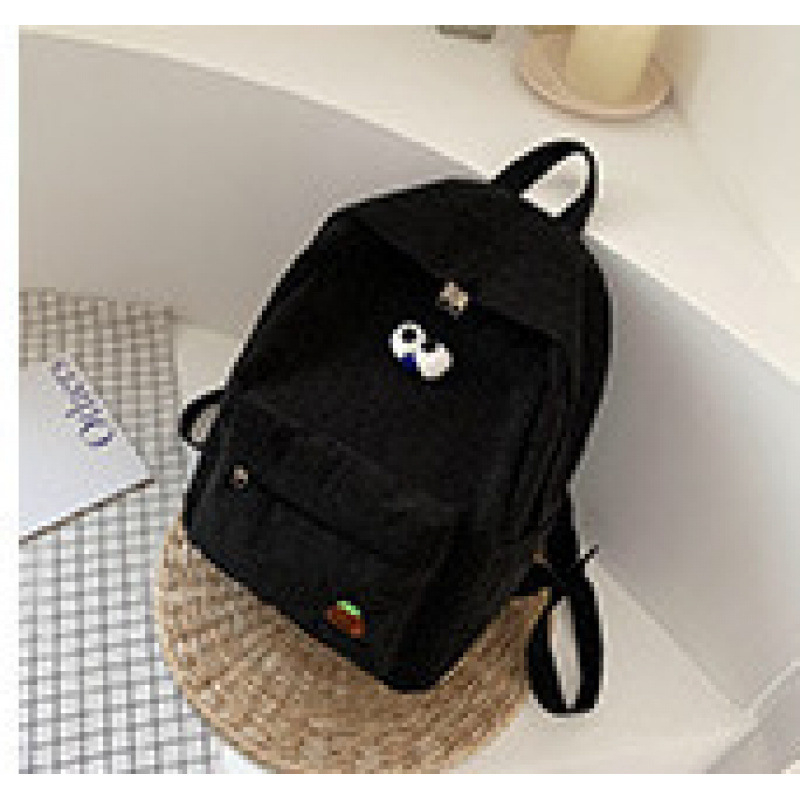 Corduroy ruksak unisex – Kapacitet ispod 20L, poliester podstava, zakrivljene naramenice