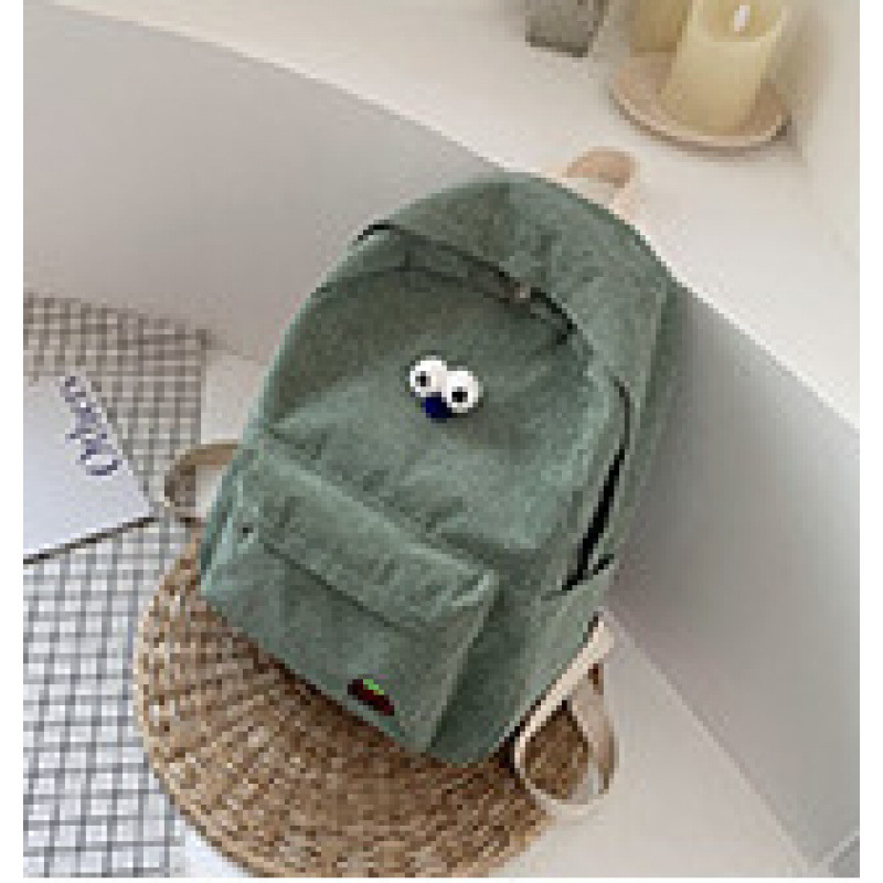 Corduroy ruksak unisex – Kapacitet ispod 20L, poliester podstava, zakrivljene naramenice