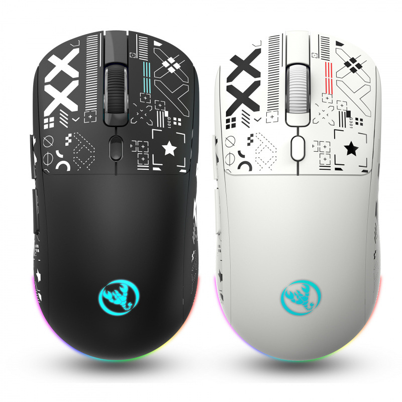 Οπτικό ποντίκι με τρία πρότυπα σύνδεσης: 2.4G/BT5.3/ενσύρματο, 3600 dpi, 6 πλήκτρα, εργονομικός σχεδιασμός