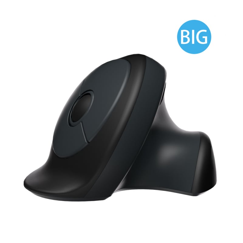 Vertikalni ergonomski bežični optički miš, dvostruki način tro-kanalnog tišeg rada, 1600dpi, 6 tipki, USB/Bluetooth