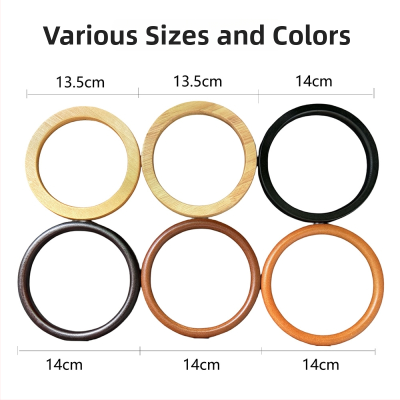 Koka apaļais somas rokturis, aušana, roku darbs, ultra viegls, 2024. gada pavasaris, licencēta privātā etiķete