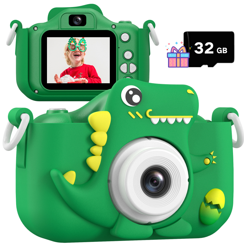 Dječji digitalni fotoaparat H22 s dvostrukom kamerom, 2,0-inčni IPS zaslon, 5–12 MP, memorijska kartica, trajanje baterije preko 5 sati