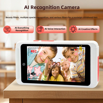 Cameră AI pentru selfie cu senzor CMOSS de 8MP, zoom optic 4x, zoom digital 4x, rezoluție maximă 3650x2190, ecran tactil