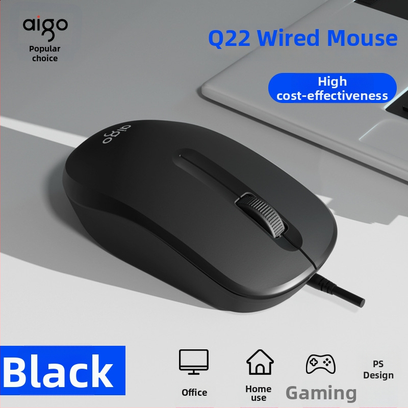 Káblová USB myš Q21-4D pre desktop, 1600dpi, 4 tlačidlá, ergonomický dizajn