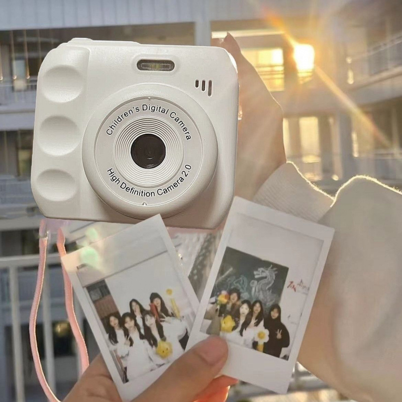Cameră digitală compactă cu două camere pentru studenți, transfer instant de fotografii către telefoane mobile
