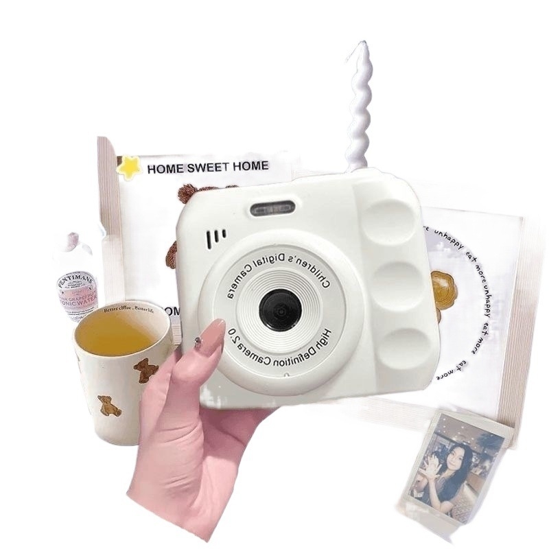 Cameră digitală compactă cu două camere pentru studenți, transfer instant de fotografii către telefoane mobile