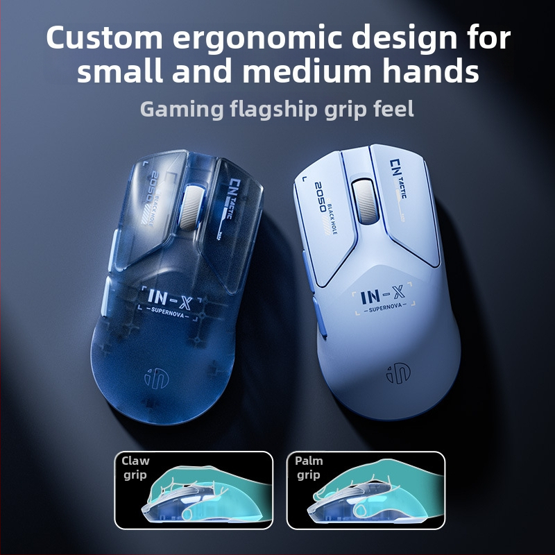 Inphic INX optická herná myš - Dual-mode (káblová/bezdrôtová), PAW3395 senzor, 26000 DPI, 6 tlačidiel, USB