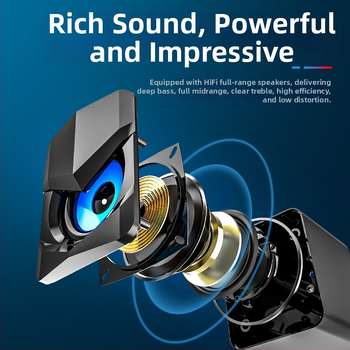 Saida V-158 Počítačový reproduktor s USB rozhraním, 3.5 mm audio jack, 40Hz–20kHz, Výstupný výkon 3W