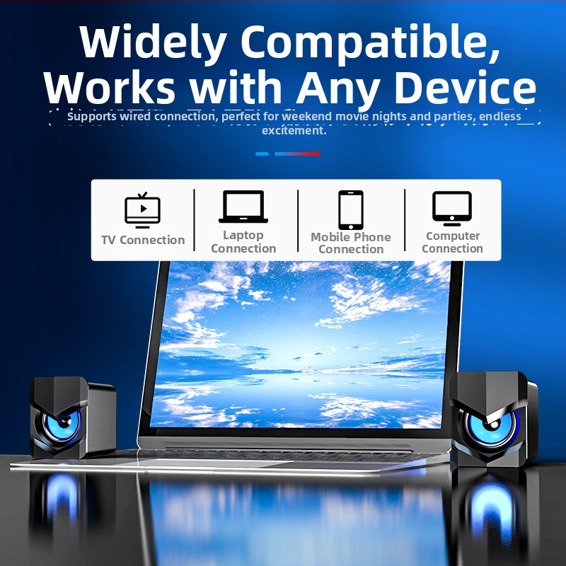 Saida V-158 Počítačový reproduktor s USB rozhraním, 3.5 mm audio jack, 40Hz–20kHz, Výstupný výkon 3W