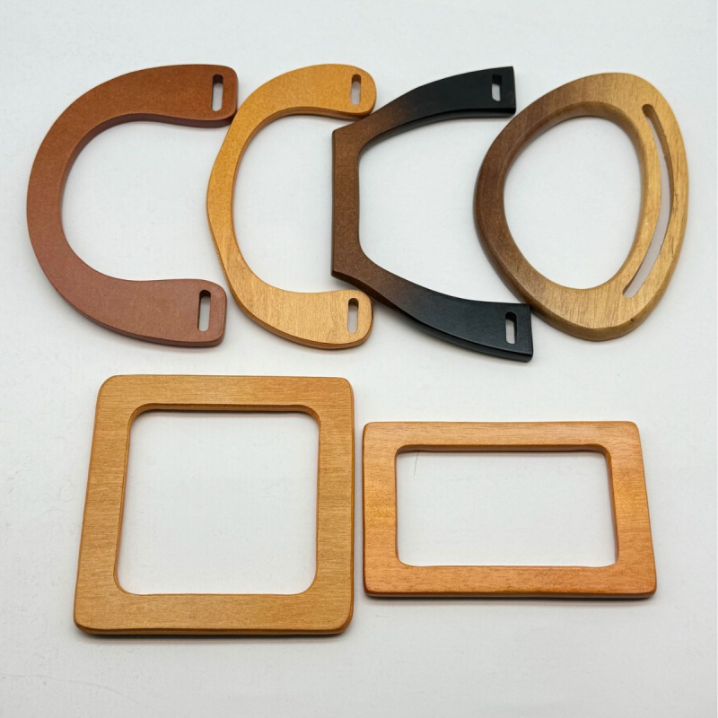 Ξύλινο σακίδιο με γεωμετρικό μοτίβο, στυλ εθνικής μόδας και νέου σχεδιασμού, άνοιξη 2024