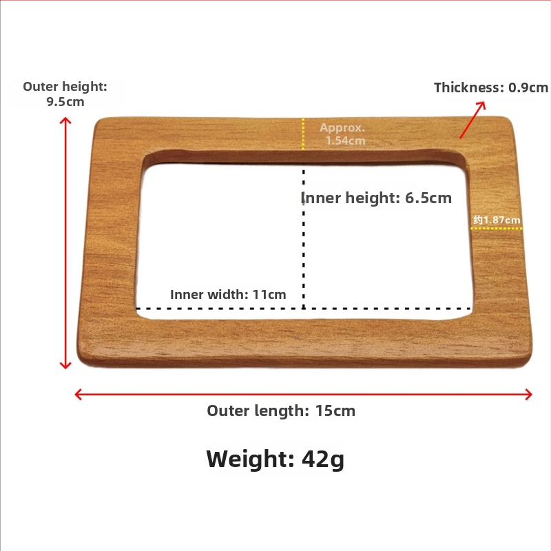 Medinė rankinė su geometriniu raštu, nacionalinio tendencijų stiliaus ir naujo dizaino derinys, 2024 m. pavasaris