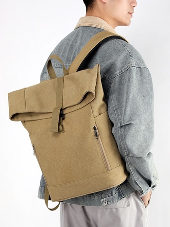 Unisex platnieni ruksak, kapacitet 20–35L, vodootporan, zakrivljene naramenice, gradski minimalistički stil, za putovanja i svakodnevnu upotrebu