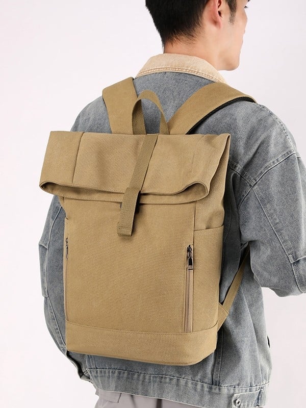 Unisex platnieni ruksak, kapacitet 20–35L, vodootporan, zakrivljene naramenice, gradski minimalistički stil, za putovanja i svakodnevnu upotrebu