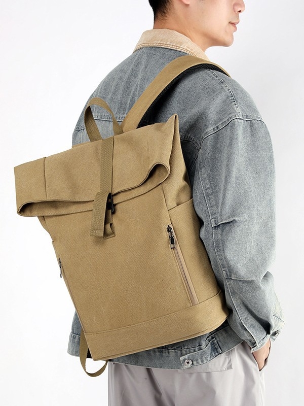 Unisex platnieni ruksak, kapacitet 20–35L, vodootporan, zakrivljene naramenice, gradski minimalistički stil, za putovanja i svakodnevnu upotrebu