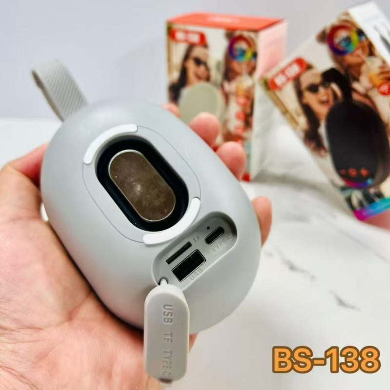 BS138 Bežični Bluetooth zvučnik – vanjski, prenosni, 5W, IPX3, Bluetooth 5.3, 100 Hz–20 kHz, ugrađena baterija