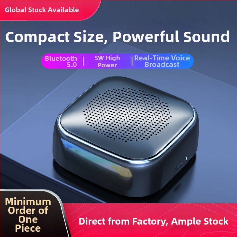 Global Sound Bluetooth mini reproduktor s oznamovačom platobného QR kódu, BT 5.0 • Zabudovaná batéria 1000–1200mAh • Výkon 5W • Rozsah frekvencií 60Hz–15kHz • SNR ≥70 dB