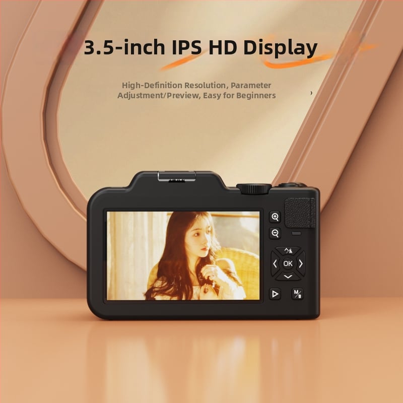 Peegelkaamerata kaamera — 14 MP CCD sensor, 18x optiline zoom, maks. resolutsioon 4096×2304, 3,5-tolline LCD