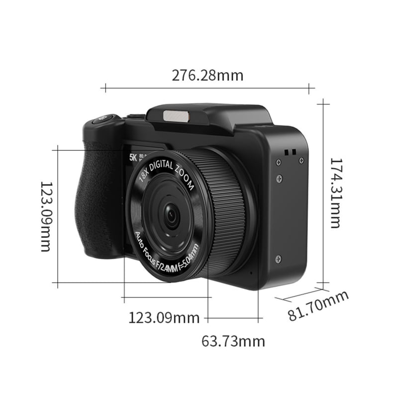 Peegelkaamerata kaamera — 14 MP CCD sensor, 18x optiline zoom, maks. resolutsioon 4096×2304, 3,5-tolline LCD