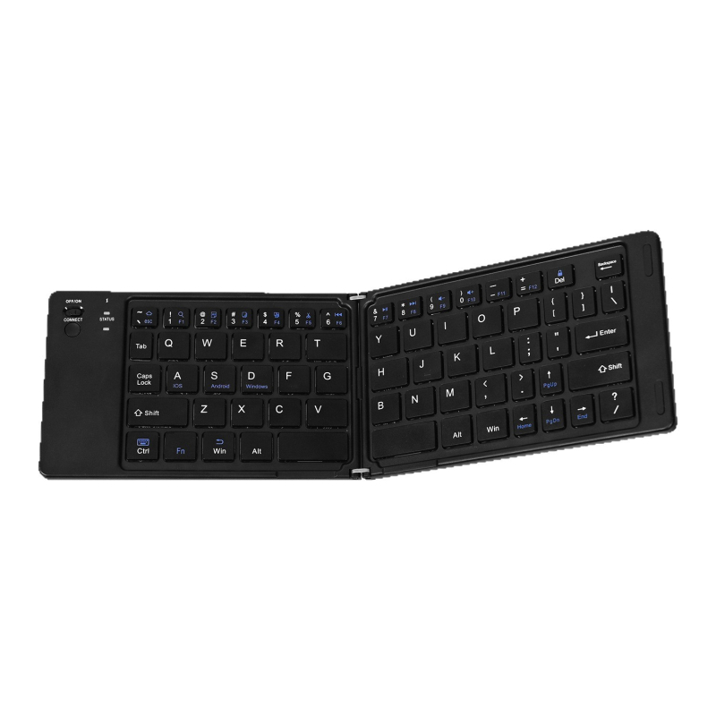 Tastatură Bluetooth pliabilă – 67 taste, wireless, design pliabil, comutator optic, corp ABS, 295×92×15 mm, 170 g, fără iluminare