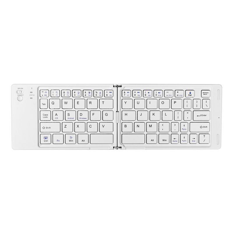Tastatură Bluetooth pliabilă – 67 taste, wireless, design pliabil, comutator optic, corp ABS, 295×92×15 mm, 170 g, fără iluminare