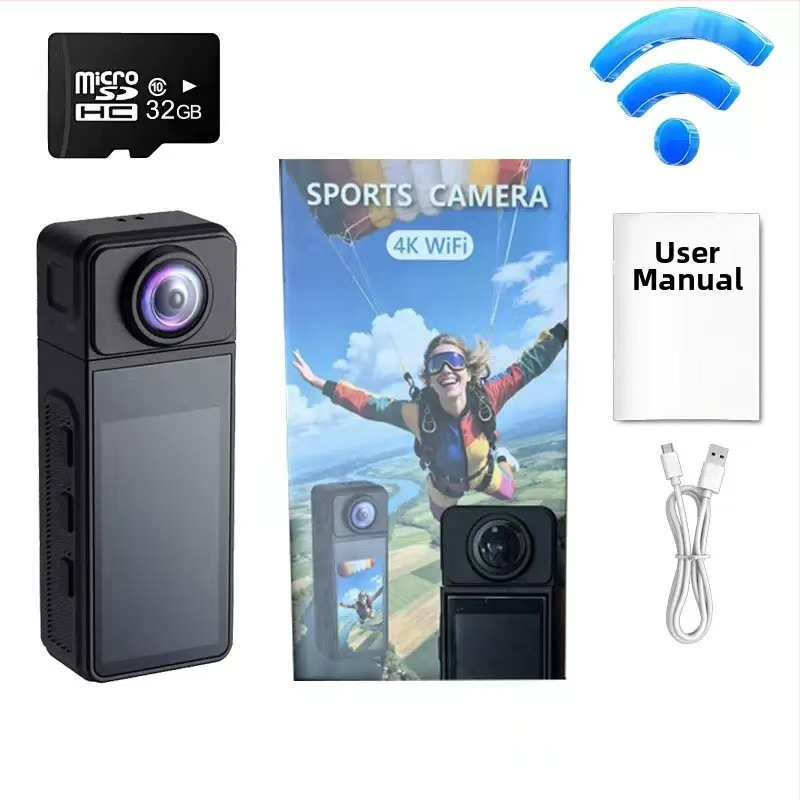2K magnetska kamera za palac s WiFi, model C4, 1,5 inčni LCD, TF kartica