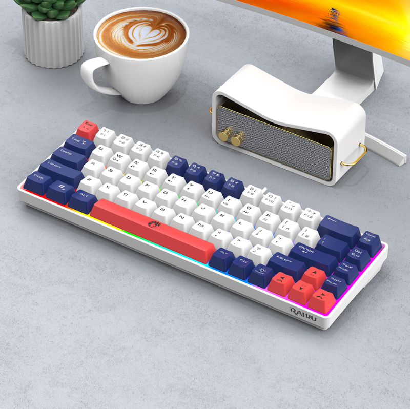 Raiku Leikui K68 žičana gaming tipkovnica za laptop, do 87 tipki, jednobojno pozadinsko osvjetljenje, filmski prekidači, vodootporna