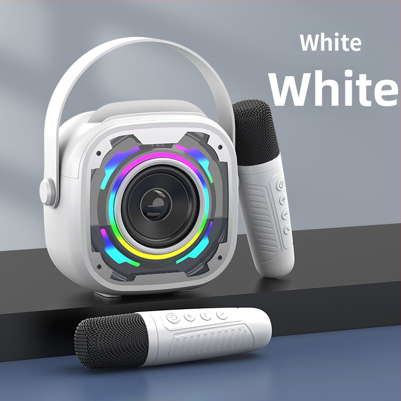 V11 bezdrôtový Bluetooth mini reproduktor s mikrofónom – karaoke zvukový systém, všetko v jednom, prenosný stolný subwoofer