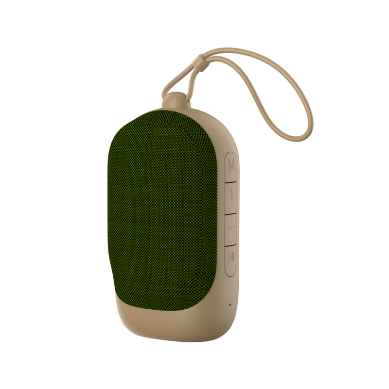 Boxă Bluetooth din stofă cu mâner din silicon, difuzor bass portabil, 5W, Bluetooth 5.3, 100Hz-20kHz, SNR≥85dB, IPX2