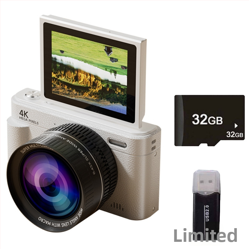 Cameră digitală CCD, fără oglindă retro, model V5, peste 40 MP, corp ABS, slot pentru card de memorie, autonomie baterie 1-3 ore