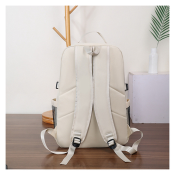 Rucsac din nylon pentru afaceri și călătorii – curele ergonomice arcuite, buzunar pentru laptop, căptușale din poliester, model cu litere