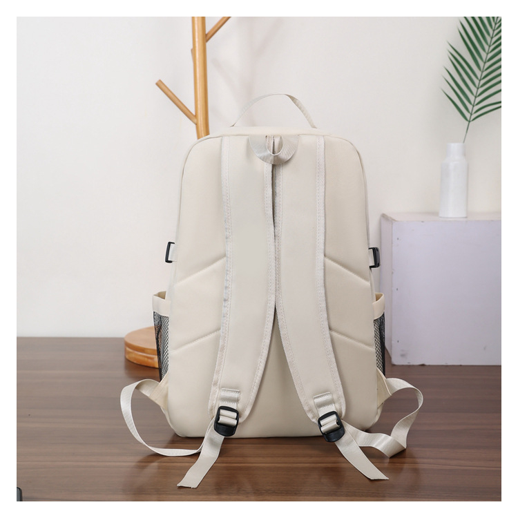 Rucsac din nylon pentru afaceri și călătorii – curele ergonomice arcuite, buzunar pentru laptop, căptușale din poliester, model cu litere