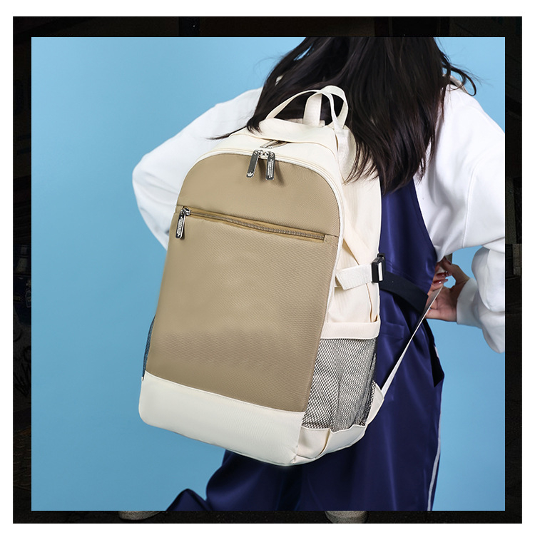 Rucsac din nylon pentru afaceri și călătorii – curele ergonomice arcuite, buzunar pentru laptop, căptușale din poliester, model cu litere