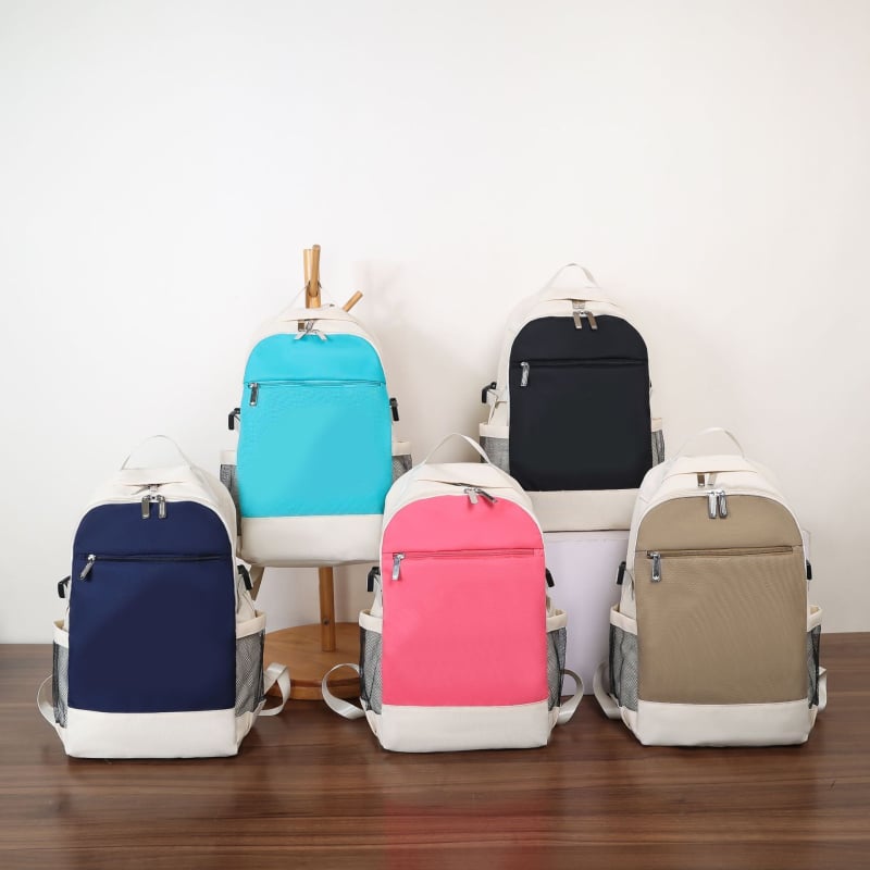 Rucsac din nylon pentru afaceri și călătorii – curele ergonomice arcuite, buzunar pentru laptop, căptușale din poliester, model cu litere