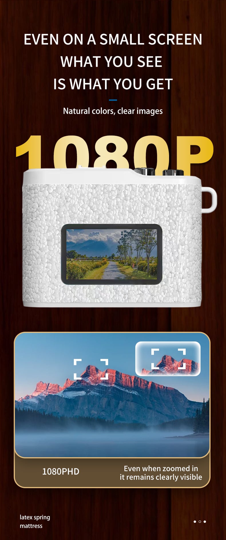 Детска ретро мини цифрова камера – CMOS сензор 1/1.8 inch, 8Мп, максимална резолюция 3072×2456, USB 2.0