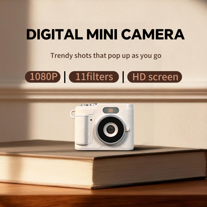 Cameră digitală mini pentru copii, retro, cu senzor CMOS 1/1.8 inch, 8MP, rezoluție 3072×2456, USB 2.0