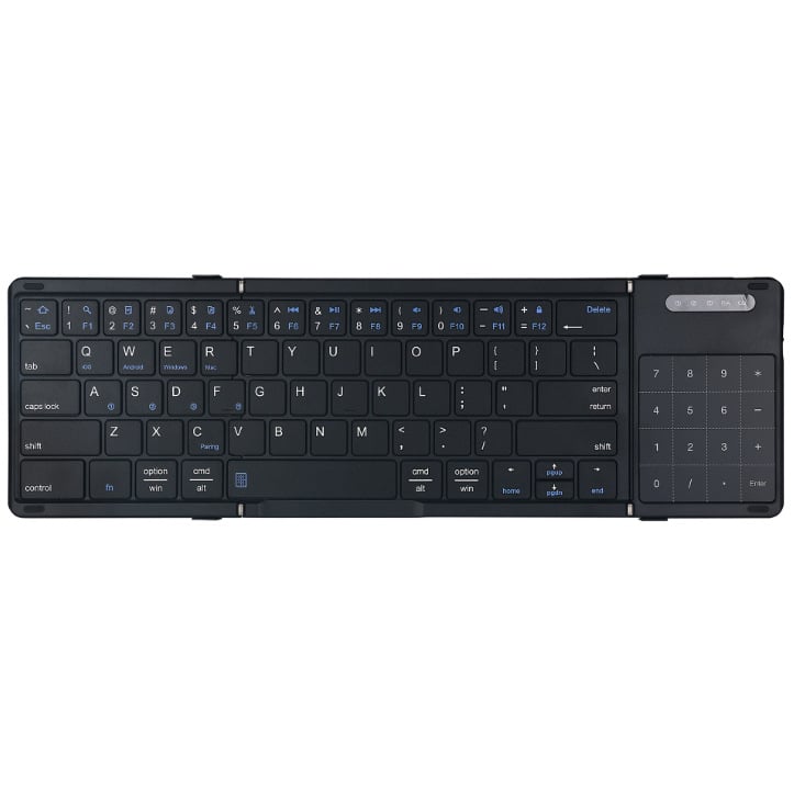 Tastatură ultra-subțire B077T cu Bluetooth și 2.4G, 64 taste, ABS+PU, compatibilă cu 4 sau mai multe dispozitive