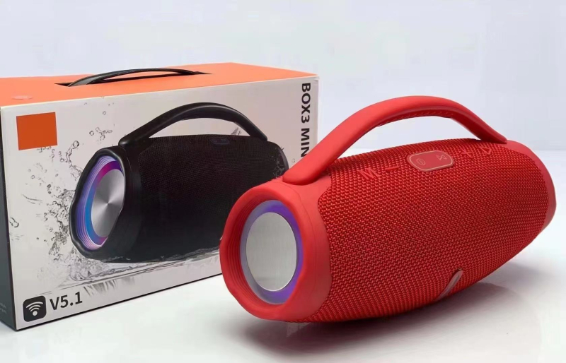 Ασύρματο ηχείο Bluetooth με LED φως, φορητό εξωτερικό επιτραπέζιο υπογούφερ, 10W, Bluetooth 5.0, δύο μεγάφωνα, ενσωματωμένη μπαταρία 800–1000 mAh