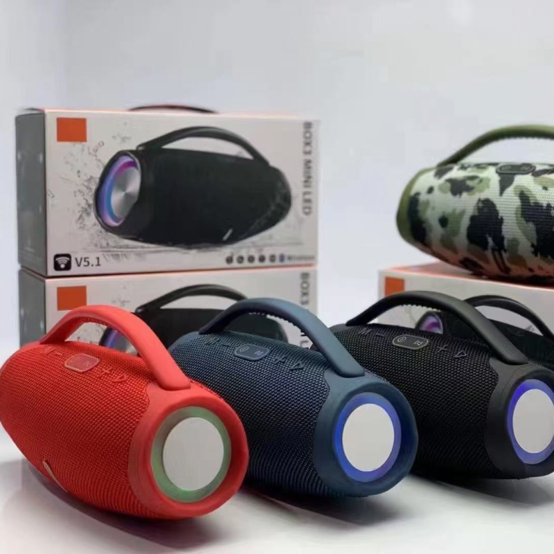 Ασύρματο ηχείο Bluetooth με LED φως, φορητό εξωτερικό επιτραπέζιο υπογούφερ, 10W, Bluetooth 5.0, δύο μεγάφωνα, ενσωματωμένη μπαταρία 800–1000 mAh