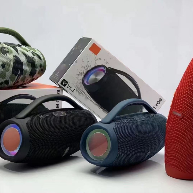 Ασύρματο ηχείο Bluetooth με LED φως, φορητό εξωτερικό επιτραπέζιο υπογούφερ, 10W, Bluetooth 5.0, δύο μεγάφωνα, ενσωματωμένη μπαταρία 800–1000 mAh