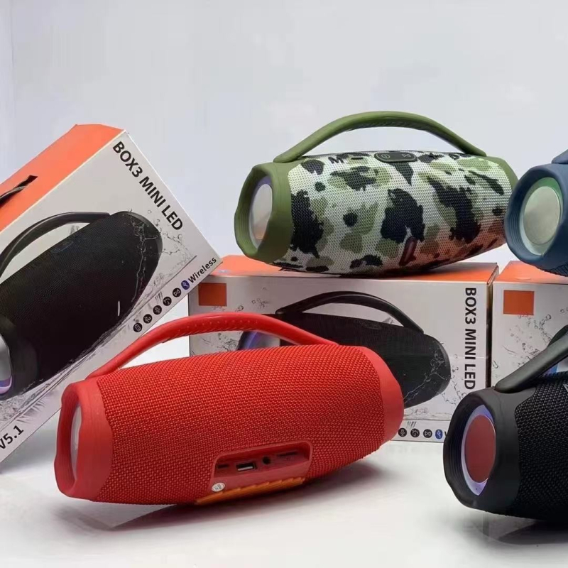 Ασύρματο ηχείο Bluetooth με LED φως, φορητό εξωτερικό επιτραπέζιο υπογούφερ, 10W, Bluetooth 5.0, δύο μεγάφωνα, ενσωματωμένη μπαταρία 800–1000 mAh