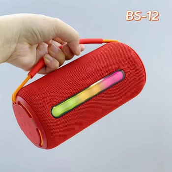 BS12 difuzor Bluetooth fără fir, portabil, 10W ieșire, Bluetooth 5.3, interval de frecvențe 100Hz–20kHz, baterie încorporată 1000–1200mAh, rază 10m