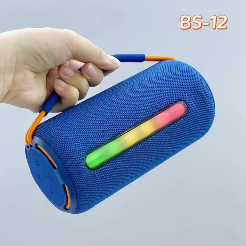 BS12 difuzor Bluetooth fără fir, portabil, 10W ieșire, Bluetooth 5.3, interval de frecvențe 100Hz–20kHz, baterie încorporată 1000–1200mAh, rază 10m