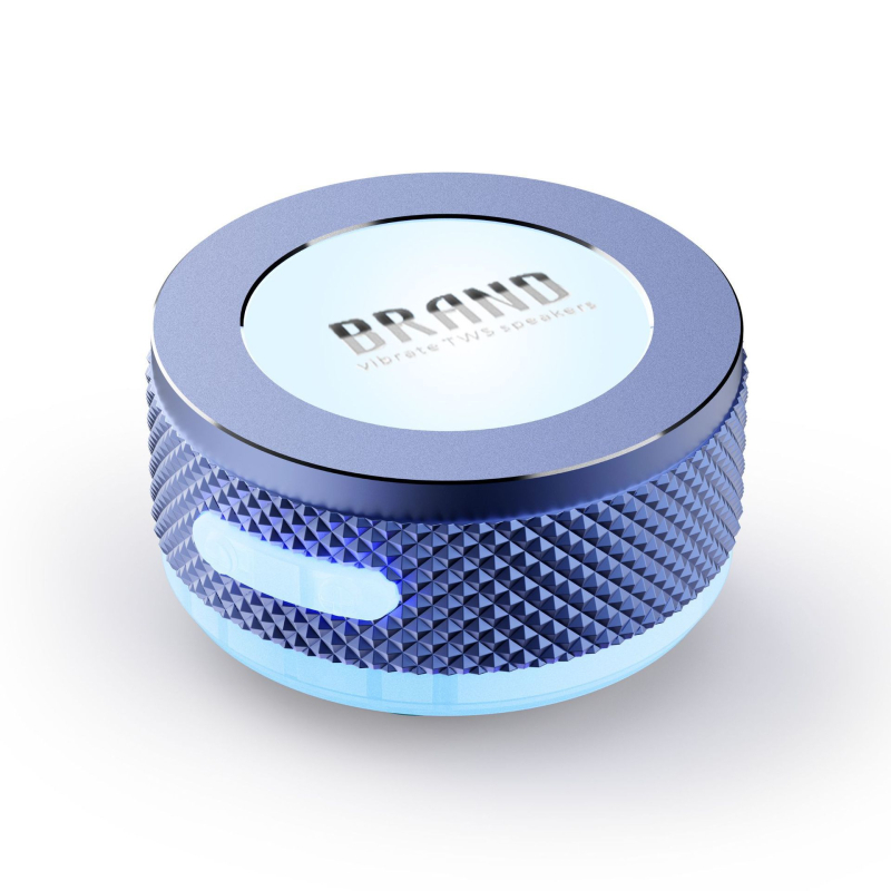 TM002 Difuzor Bluetooth cu conductie osoasă, portabil, subwoofer mini, carcasă metalică; Bluetooth 5.3, răspuns în frecvență 100 Hz–20 kHz, SNR ≥75 dB, 3 W, IPX6 rezistent la apă